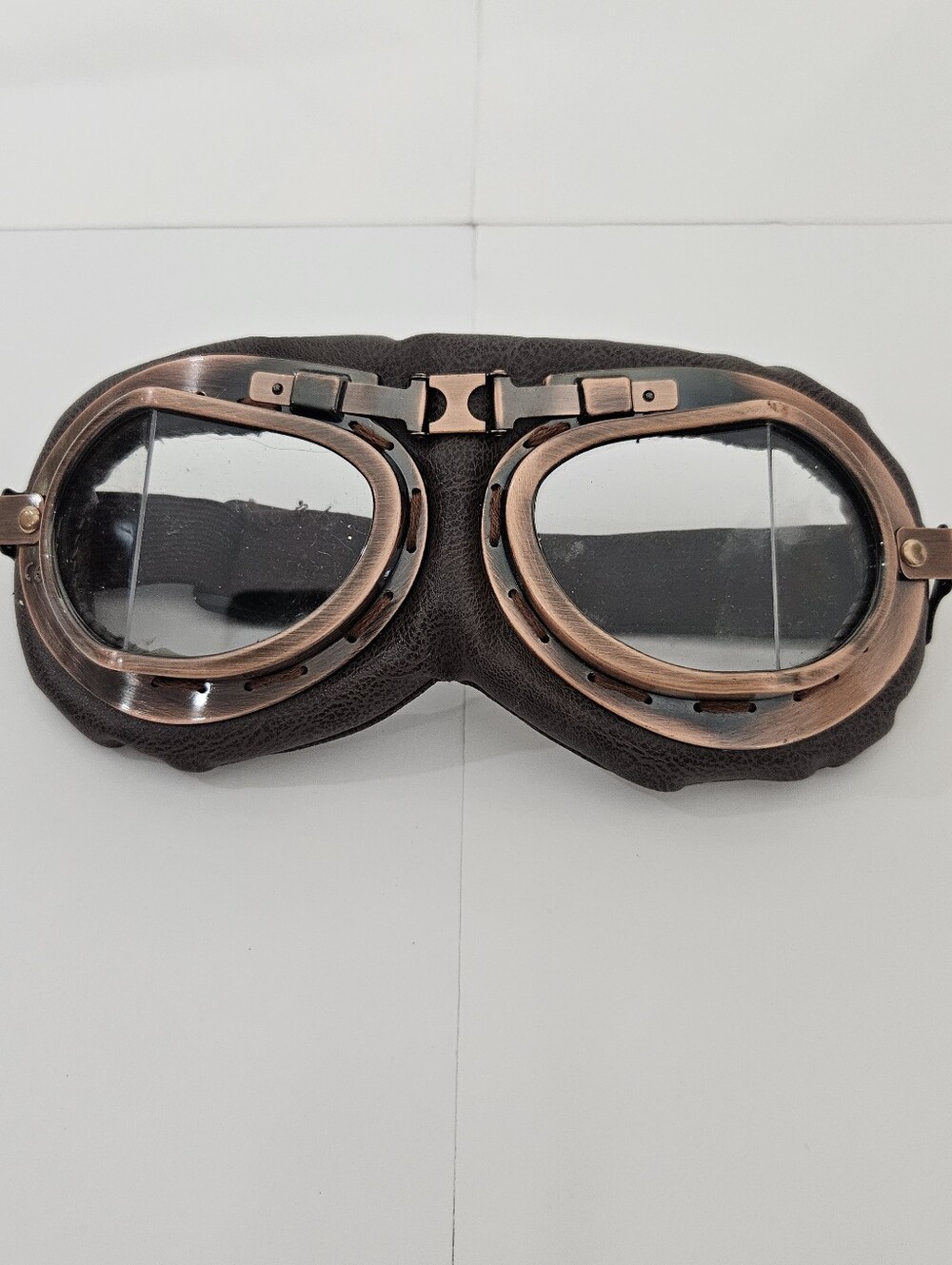 Vintage Steampunk Goggles Aviator Costume Glasses Copper